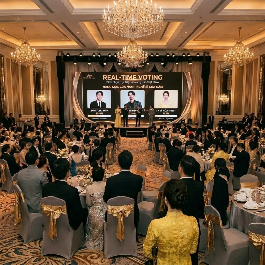 AI Voting Wall: Khán giả bình chọn realtime