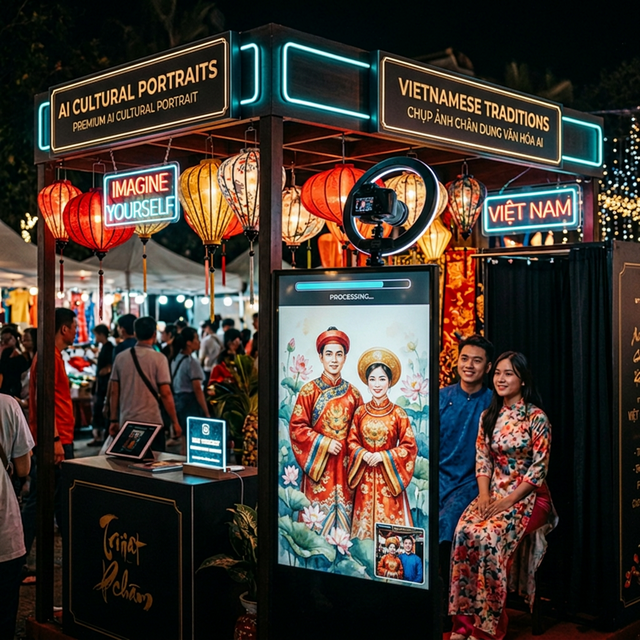 Photobooth Áo Dài: AI biến ảnh thành tranh