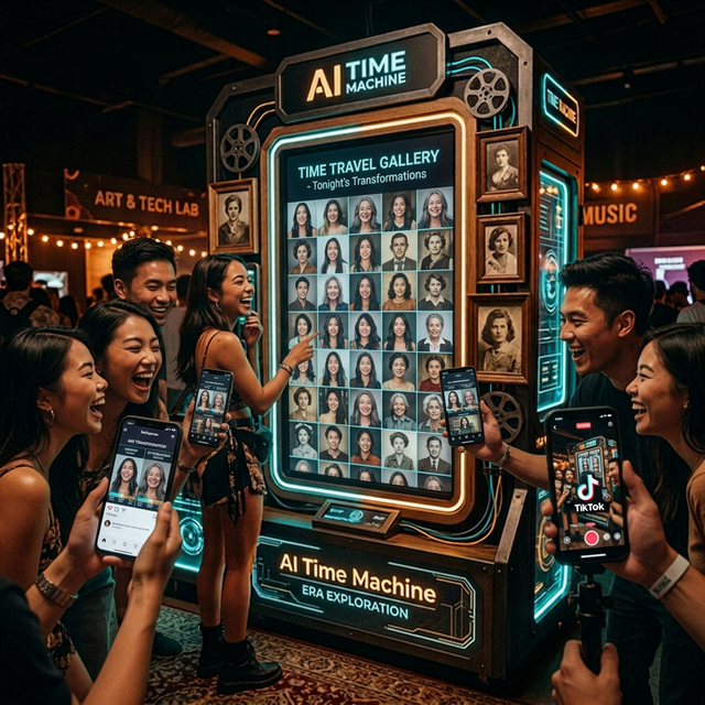 AI Time Machine: Share & compare